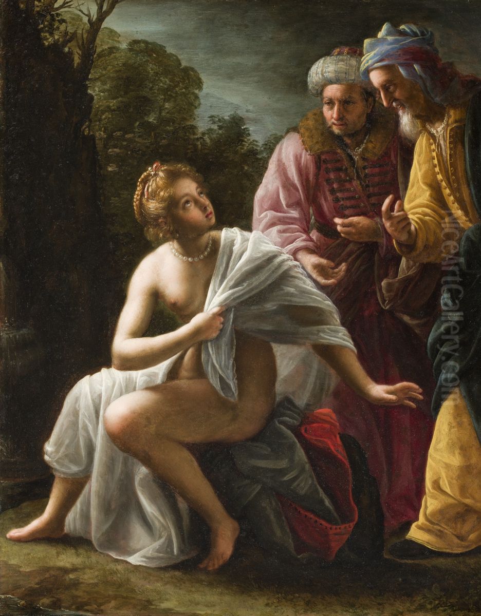 Susanna and the Elders Oil Painting by Ottavio Leoni