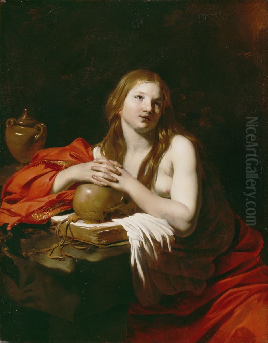 The Repentant Magdalene Oil Painting by Nicolas Regnier