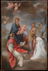 The Madonna and Child with Saints Ignatius of Loyola, Francis Xavier, Cosmas and Damian