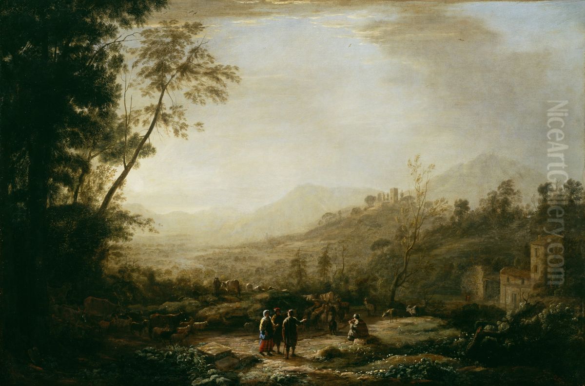 Sunrise Oil Painting by Claude Lorrain (Claude Gellee)