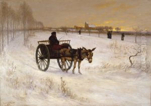 Winter Evening in France