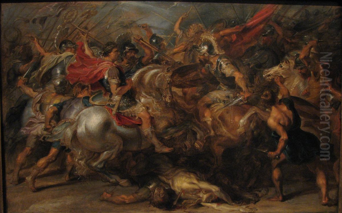 The Battle of Constantine and Licinius Oil Painting by unknown