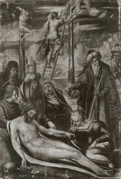 Lamentation of Christ Oil Painting by Pietro Cavaro