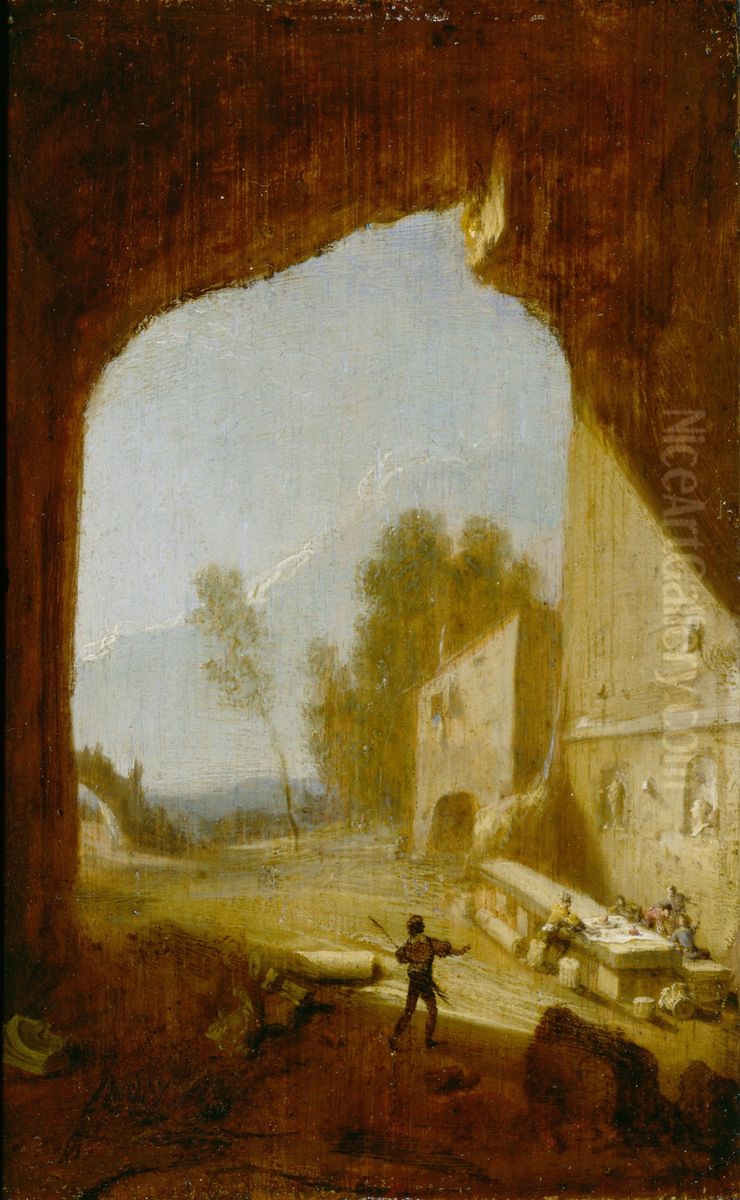 The Inn at the Grotto of Egeria Oil Painting by Bartholomeus Breenbergh