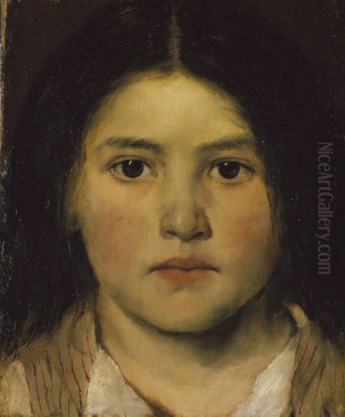 A Little Bavarian Girl Oil Painting by John Paul Selinger