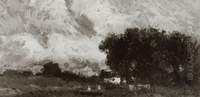 Autumn Landscape, Long Island Oil Painting by Charles Henry Miller