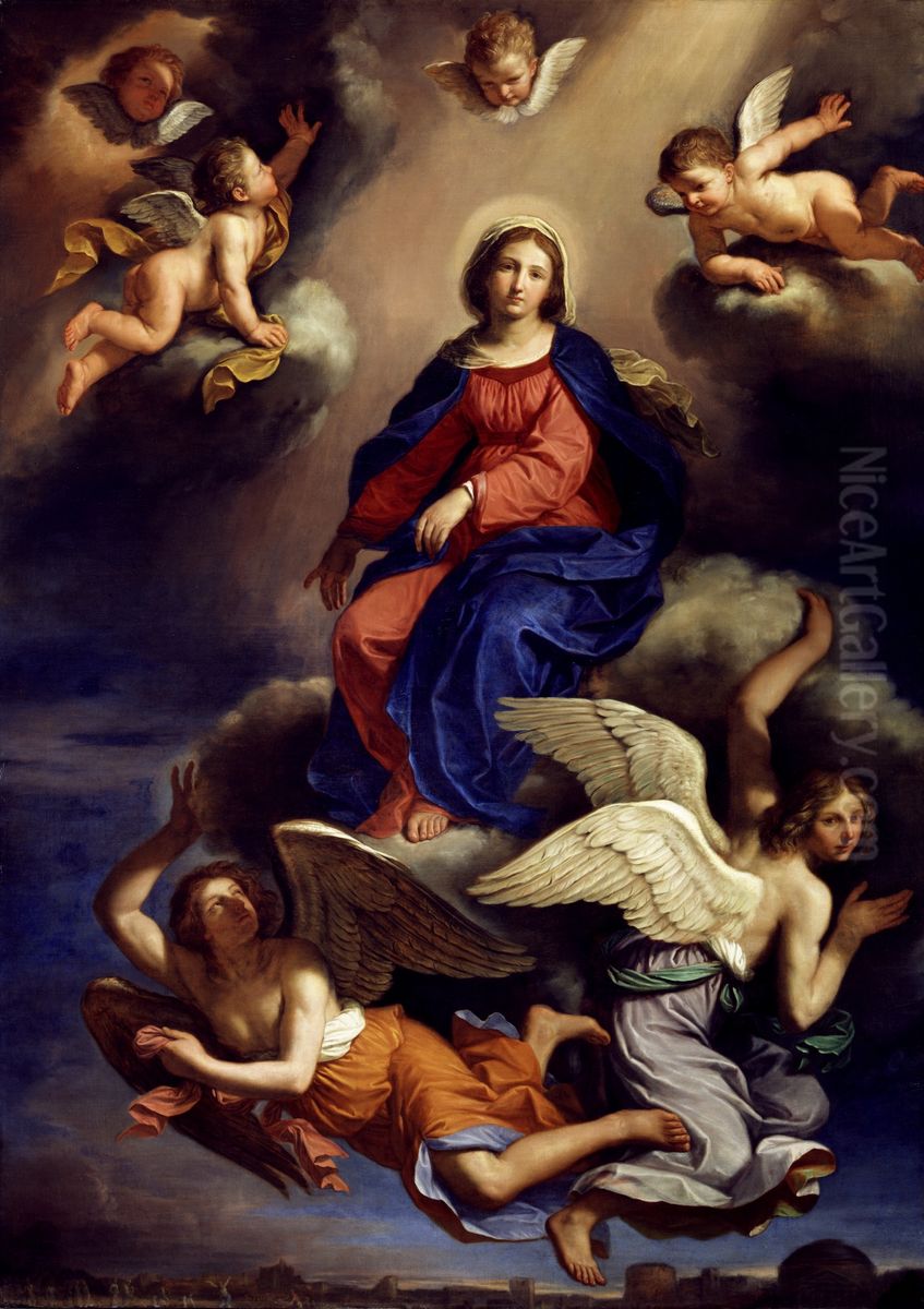 Assumption of the Virgin Oil Painting by Giovanni Francesco Barbieri