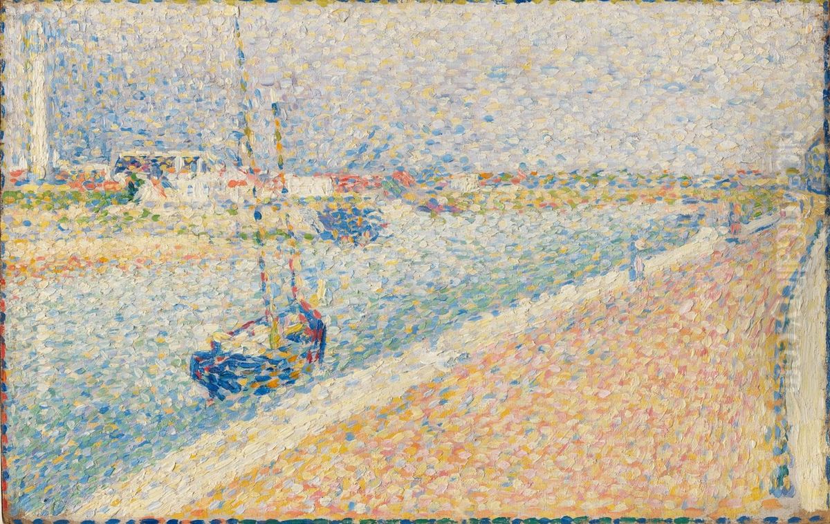 The Channel at Gravelines, Petit-Fort-Philippe Oil Painting by Georges Seurat