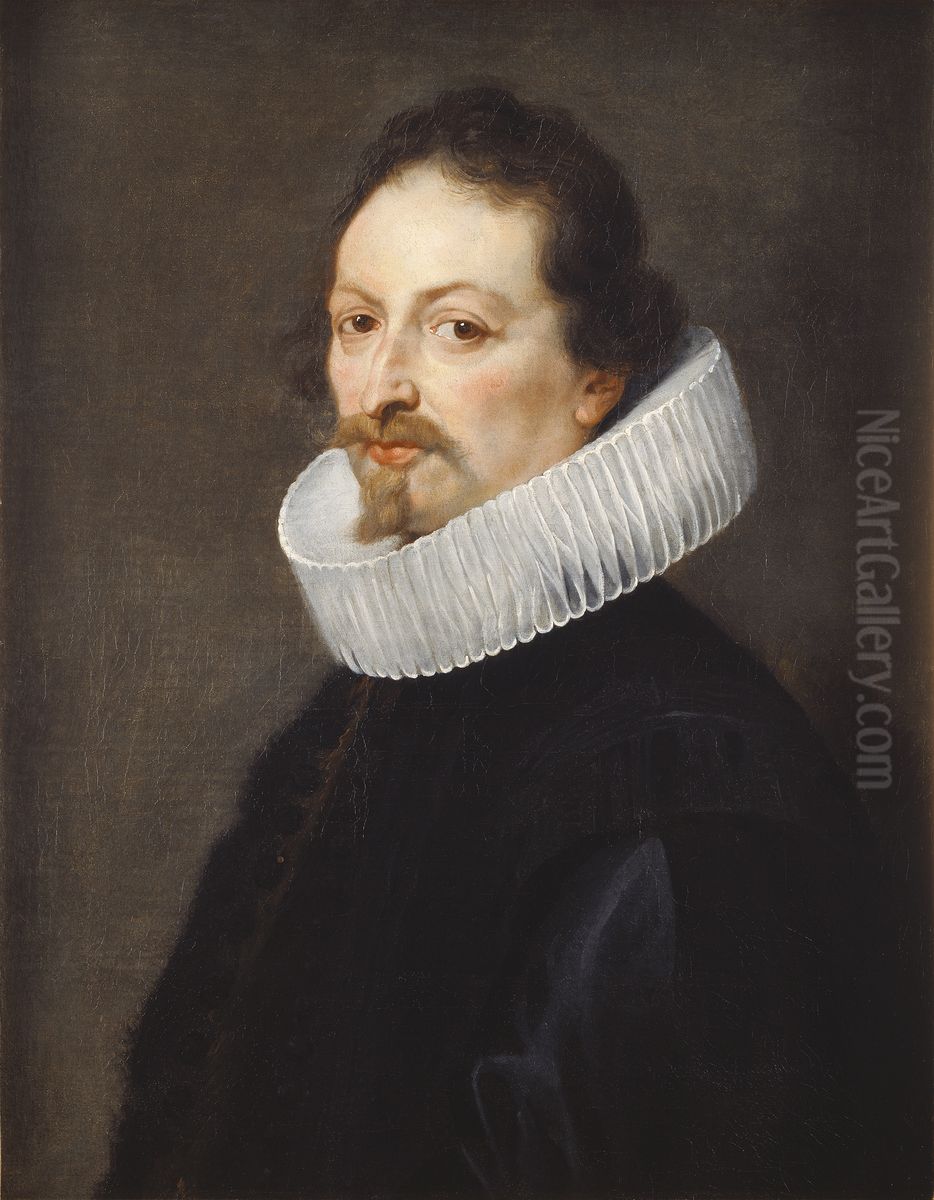 Portret van Gaspar Gevartius Oil Painting by Thomas Willeboirts Bosschaert