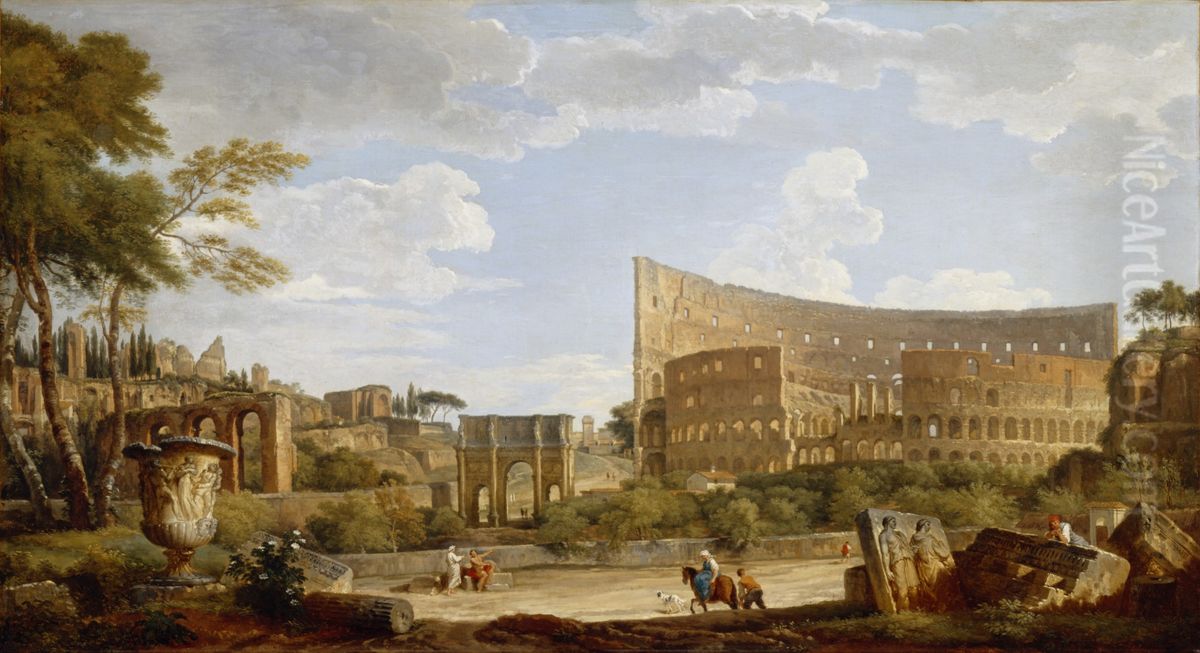 View of the Colosseum Oil Painting by Giovanni Paolo Panini