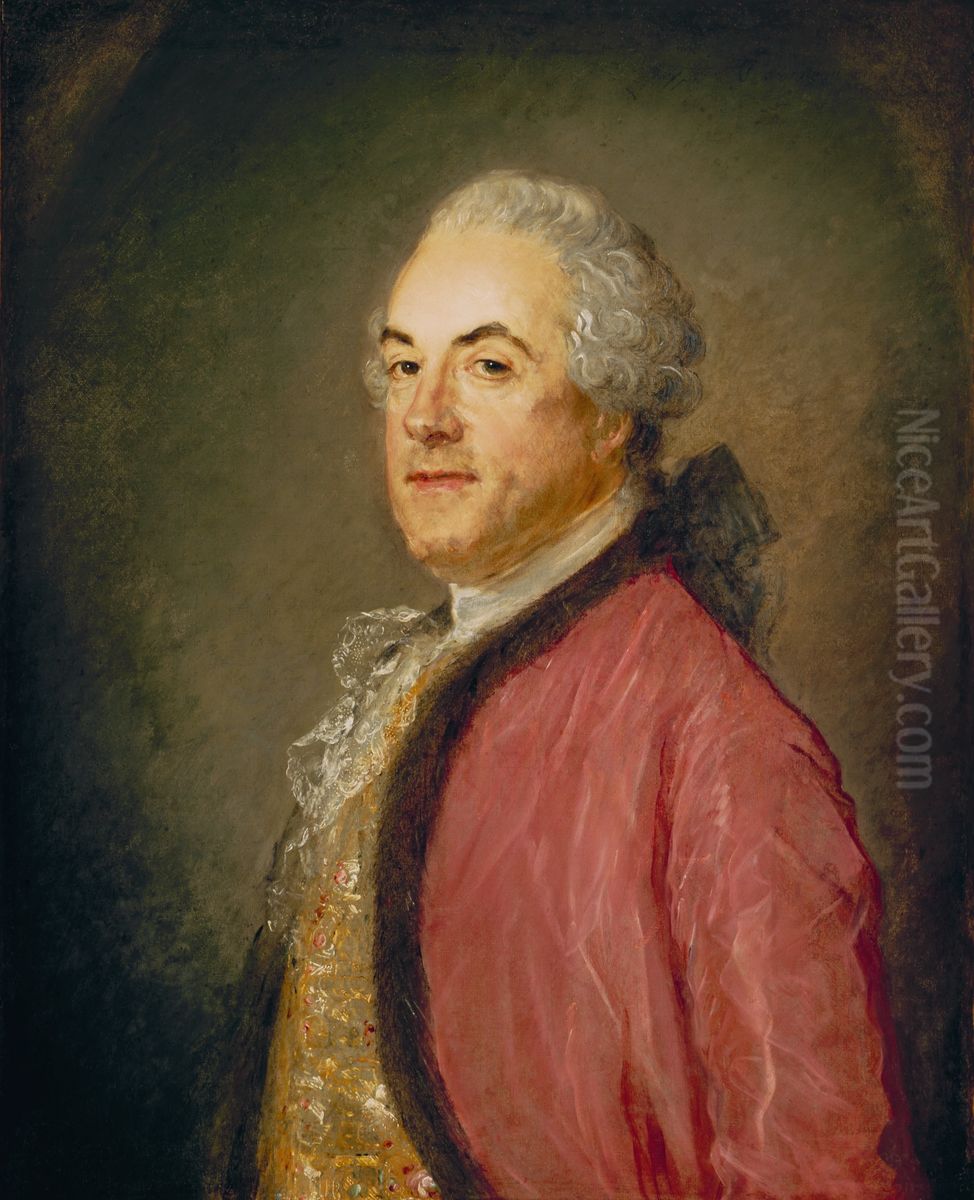 Portrait of a Man Oil Painting by Jean-Baptiste Perronneau