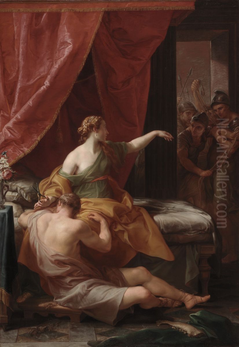 Samson and Delilah Oil Painting by Pompeo Batoni