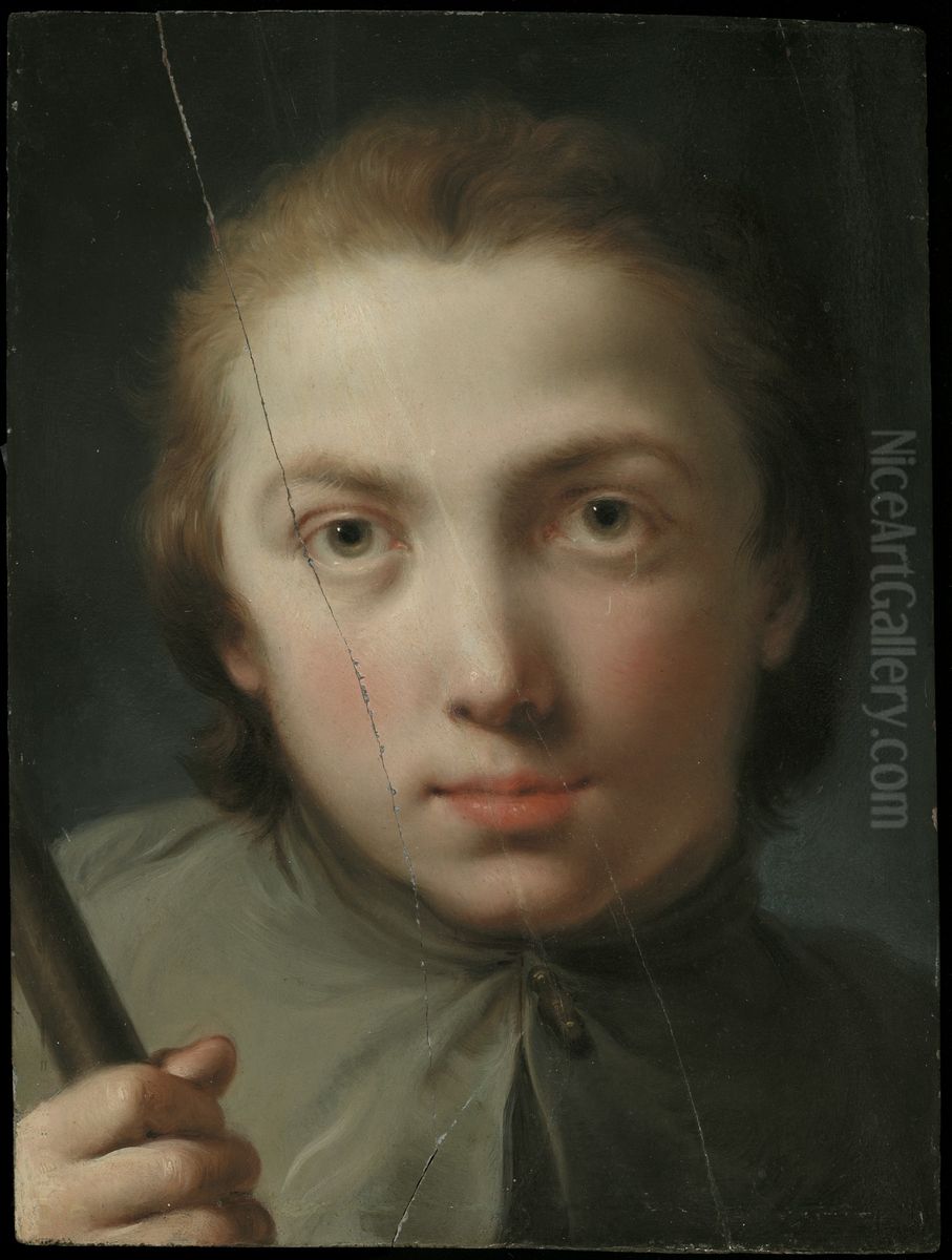 Head of a Boy Oil Painting by Gaetano Gandolfi