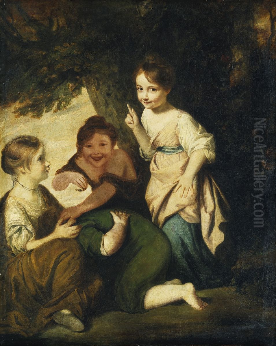 Crying Forfeits Oil Painting by Of Sir Joshua Reynolds