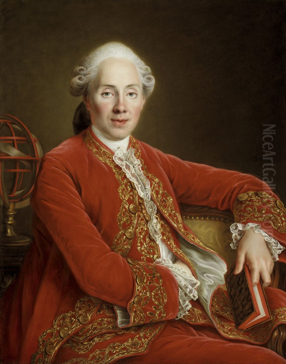 Monsieur Denis-Paul le Pot de la Fontaine Oil Painting by Francois-Hubert Drouais
