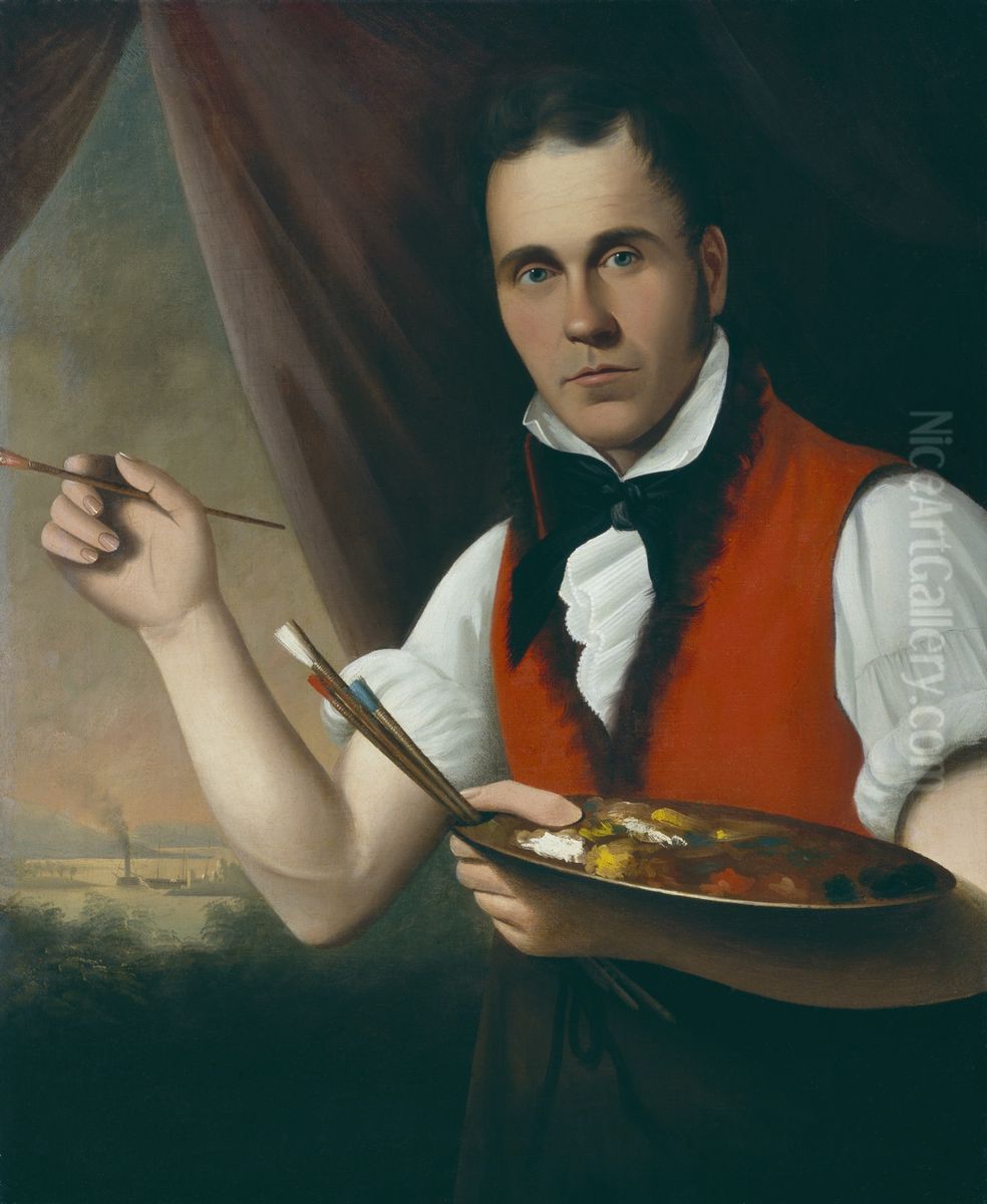 Self Portrait Oil Painting by Francis Matte