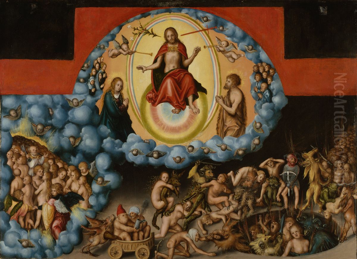 Das Jungste Gericht Oil Painting by Lucas Cranach the Elder