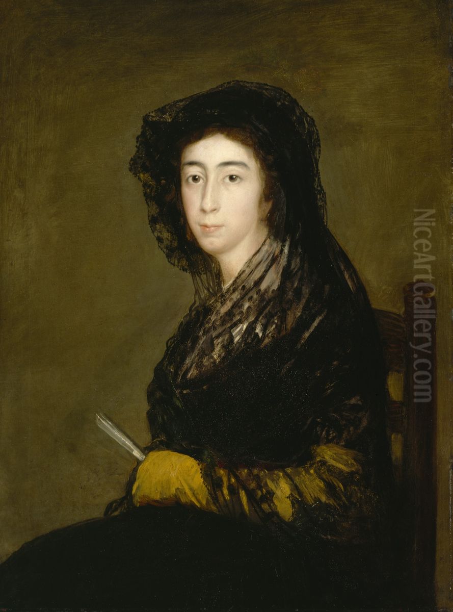 Retrato de Amalia Bonells de Costa Oil Painting by Francisco Goya Fuendetodos