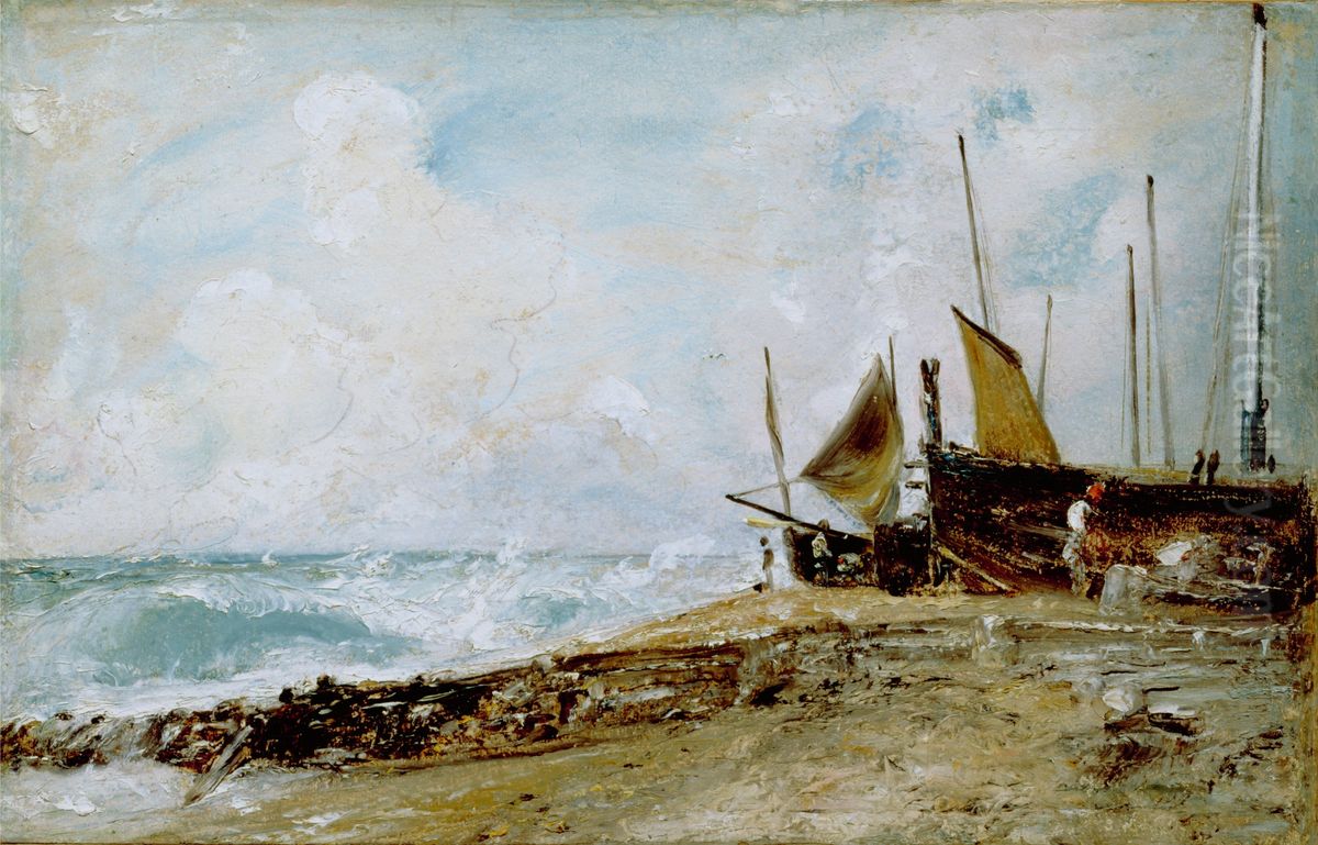 Coast Scene Near Brighton Oil Painting by John Constable