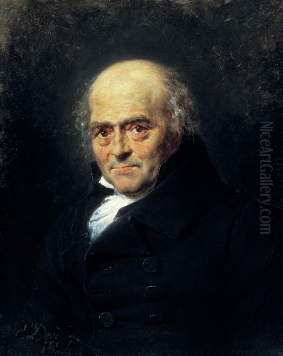 Portrait of Monsieur Couche Oil Painting by Eugene Francois Marie Joseph Deveria