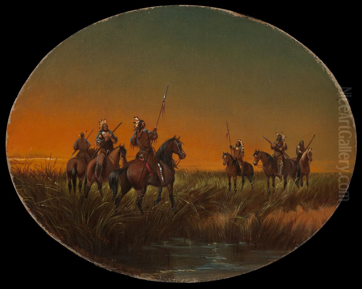 The Challenge Oil Painting by John Mix Stanley