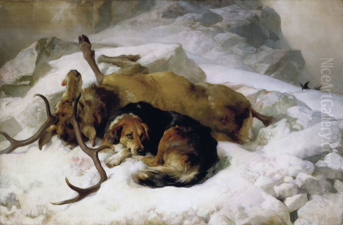 Chevy Oil Painting by Sir Edwin Henry Landseer