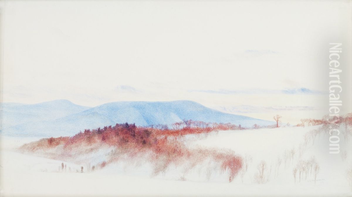 Mt. Everett (Massachusetts) in the Snow Oil Painting by Henry Roderick Newman