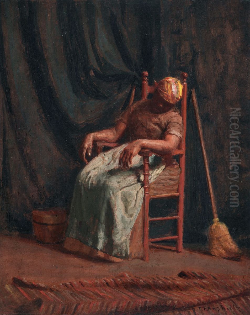 Aunt Hannah Oil Painting by Thomas Pollock Anshutz