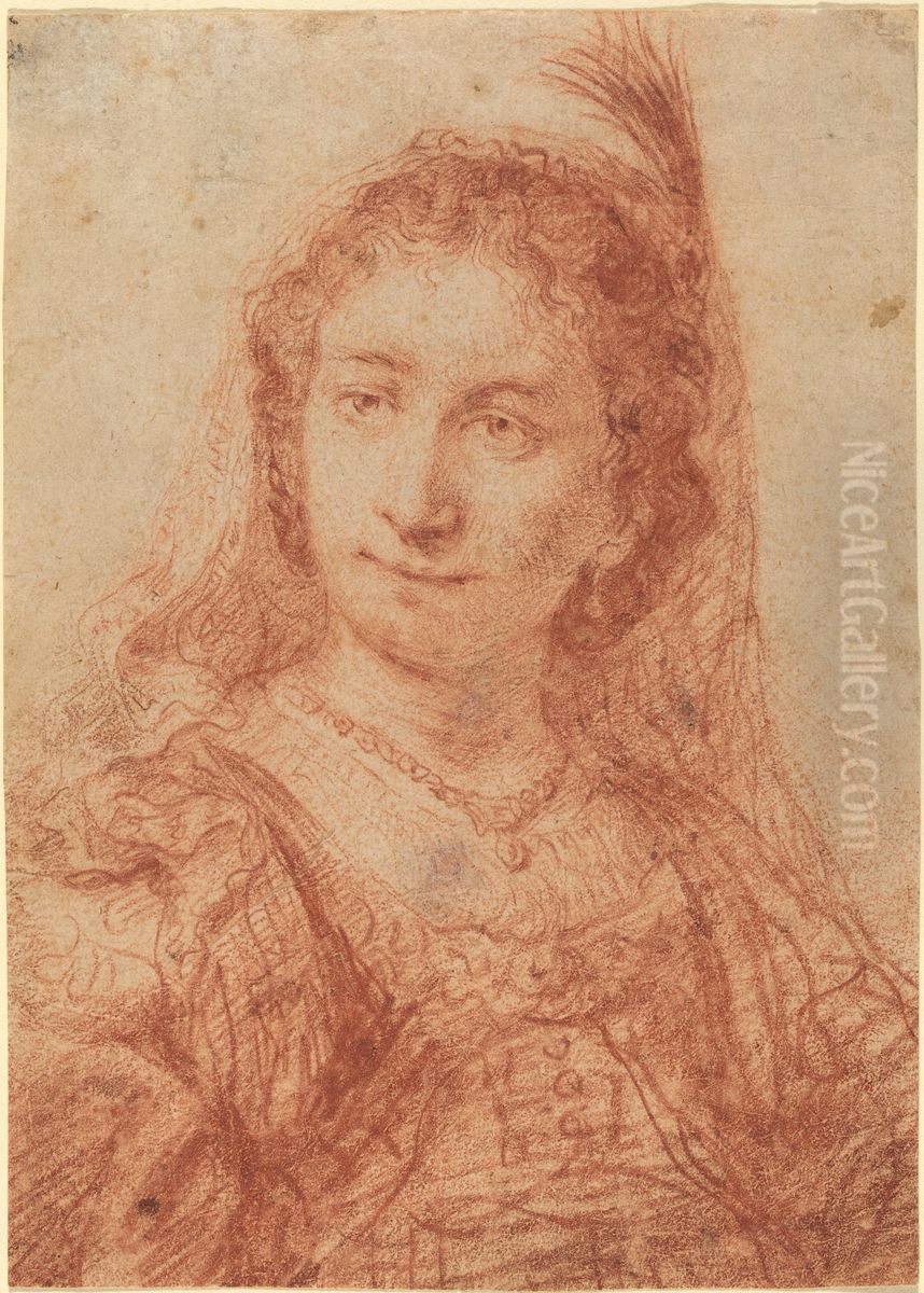 Saskia Oil Painting by Govert Flinck