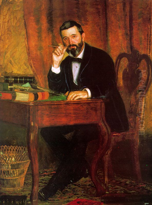 Dr. Horatio C. Wood Oil Painting by Thomas Cowperthwait Eakins