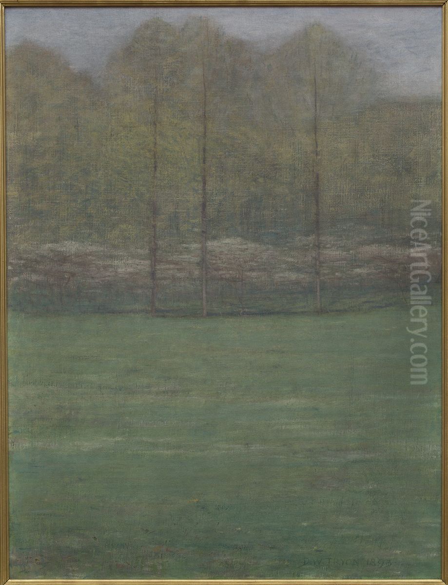 Spring Oil Painting by Dwight William Tryon