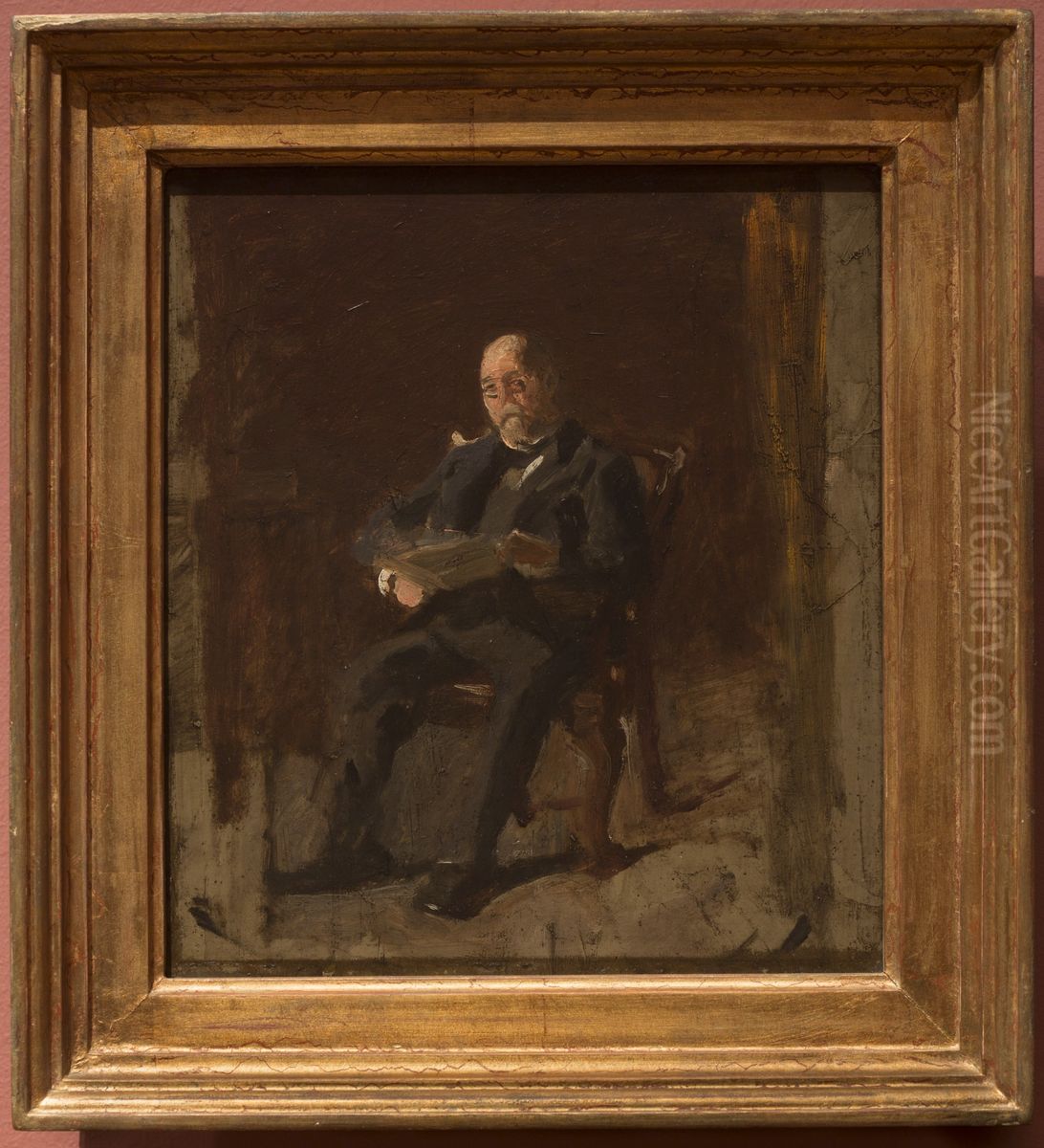 Robert M. Lindsay Oil Painting by Thomas Cowperthwait Eakins