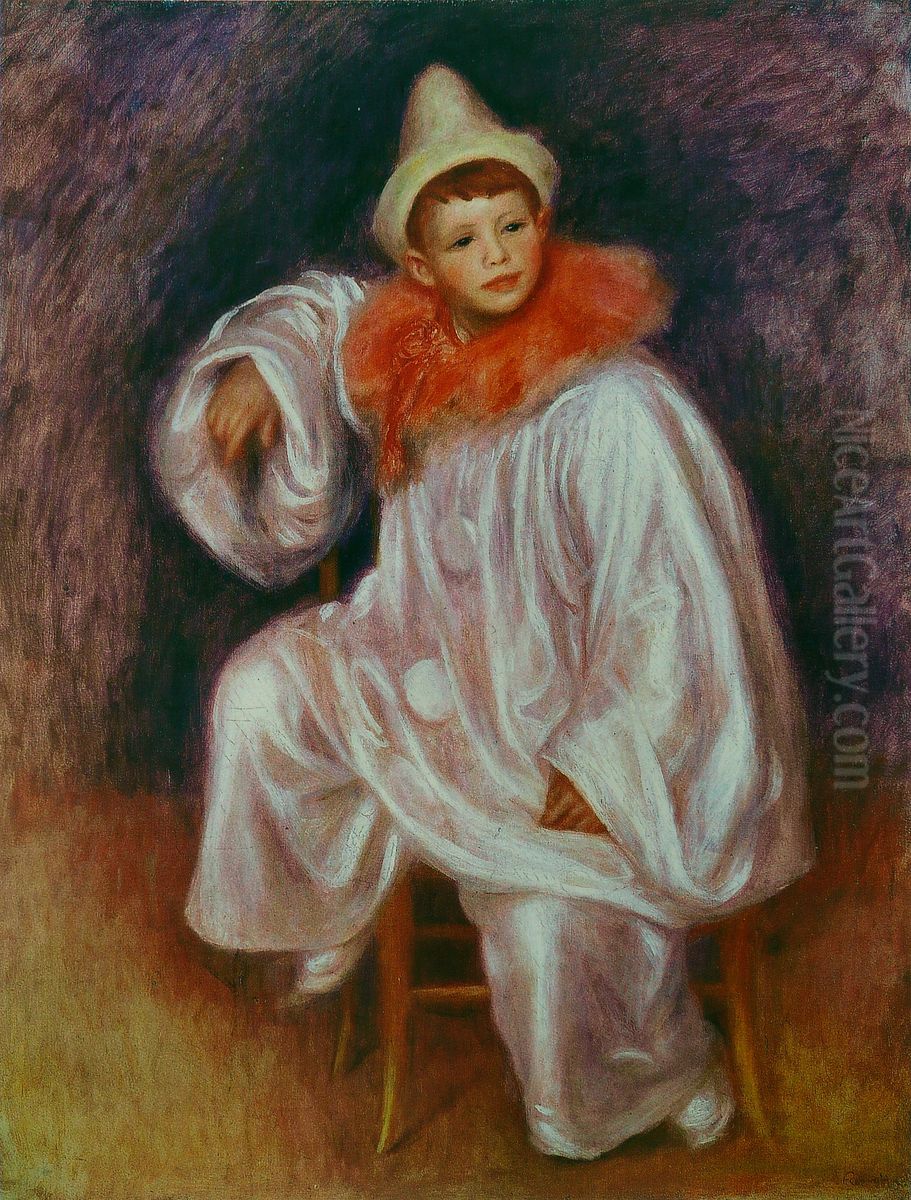Pierrot blanc Oil Painting by Pierre Auguste Renoir