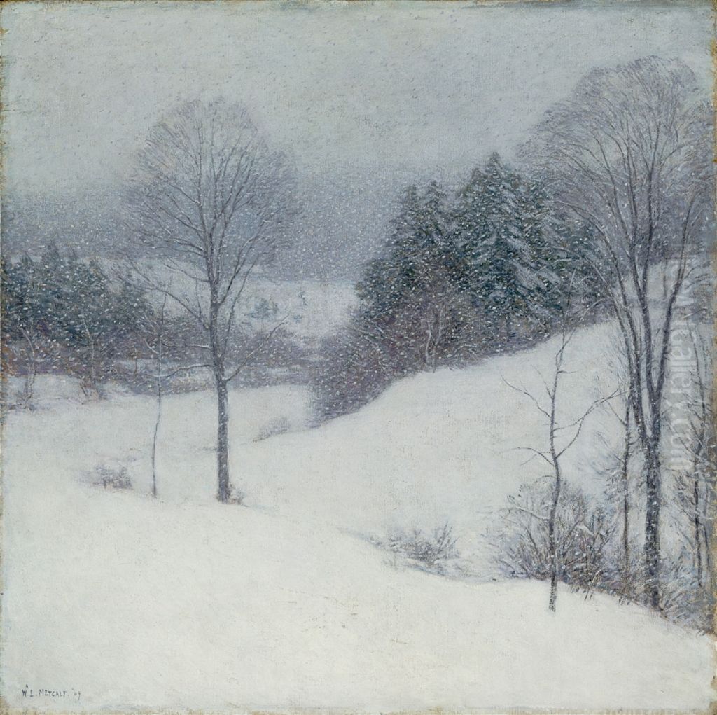 The White Veil Oil Painting by Willard Metcalf