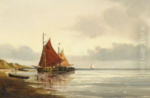 Fishing boats at the shore.