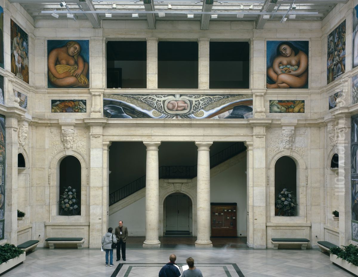 East Wall Oil Painting by Diego Rivera