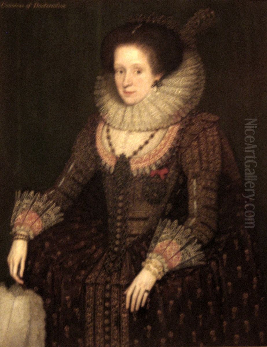 Margaret Hay, Countess of Dunfermline Oil Painting by Marcus Gheeraerts the Younger