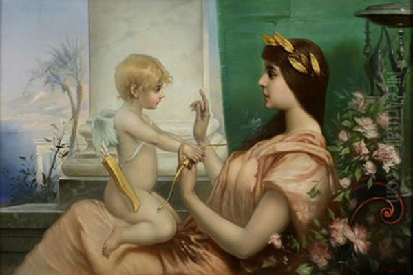 Unterricht fur Eros Oil Painting by Hildegard Lehnert