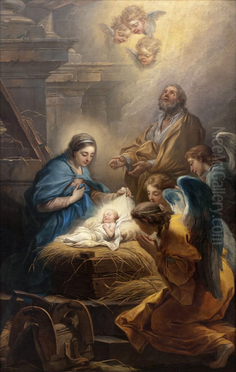 Adoration of the Angels Oil Painting by Charles-Andre van Loo