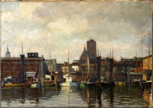 Sommertag im Hafen von Stralsund 1938