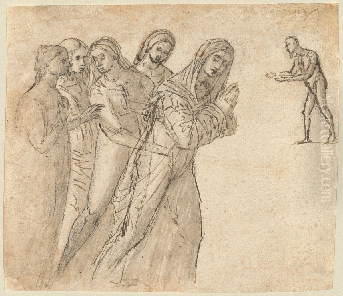 The Virgin and Four Other Women Oil Painting by Vittore Carpaccio