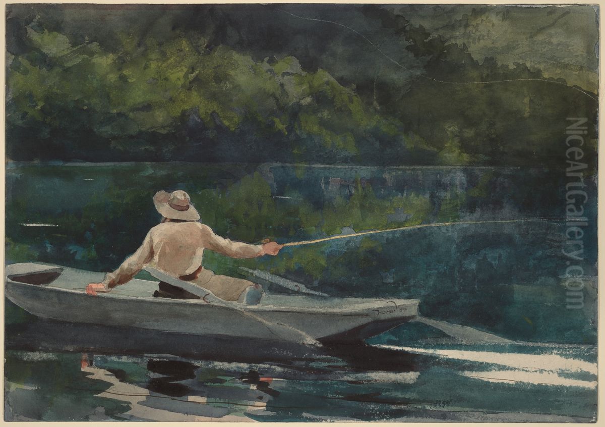 Casting, Number Two Oil Painting by Winslow Homer