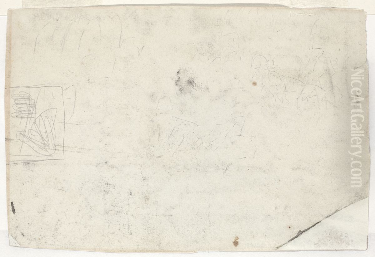 Figure on Horseback and Other Studies [verso] Oil Painting by Winslow Homer
