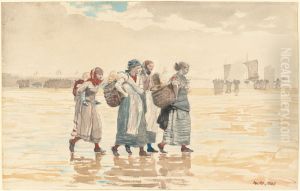 Four Fishwives on the Beach Four Fishwives on the Beach