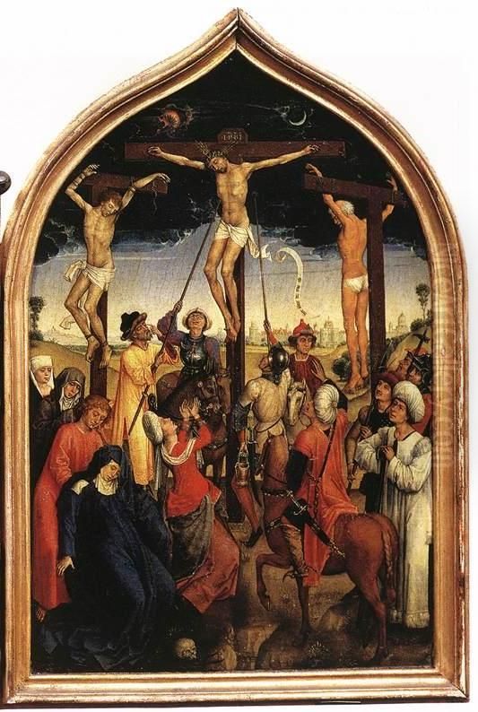 Lediptyque de Jeanne de FranceouCrucifixion Oil Painting by Rogier van der Weyden