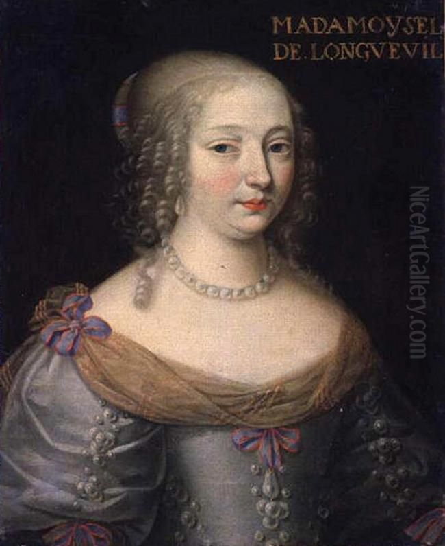 Mademoiselle de Longueville Oil Painting by Henri and Charles Beaubrun