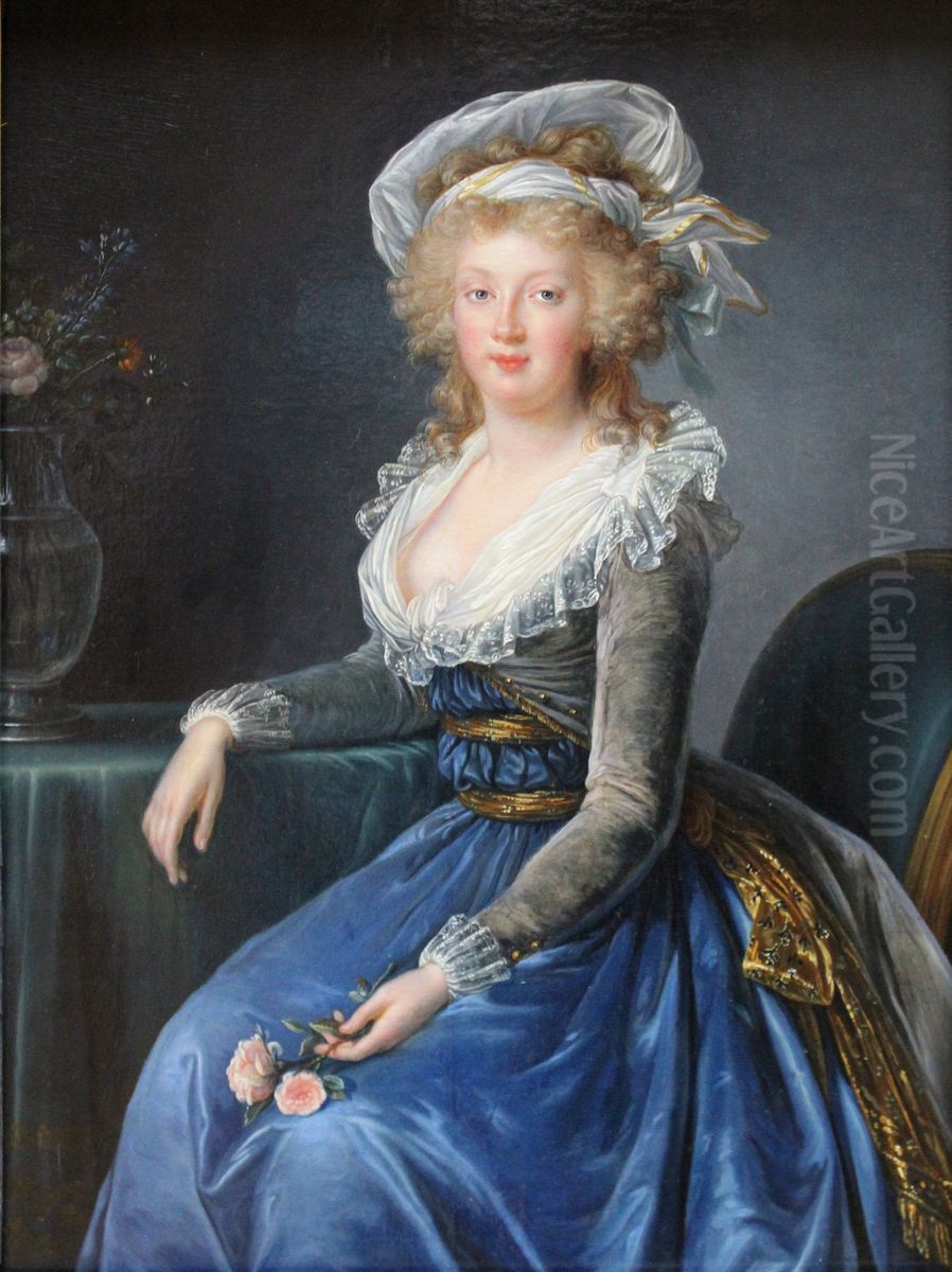 Portrait de Marie-Therese, princesse des Deux-Siciles, imperatrice d'Allemagne Oil Painting by Elisabeth Louise Vigee Le Brun