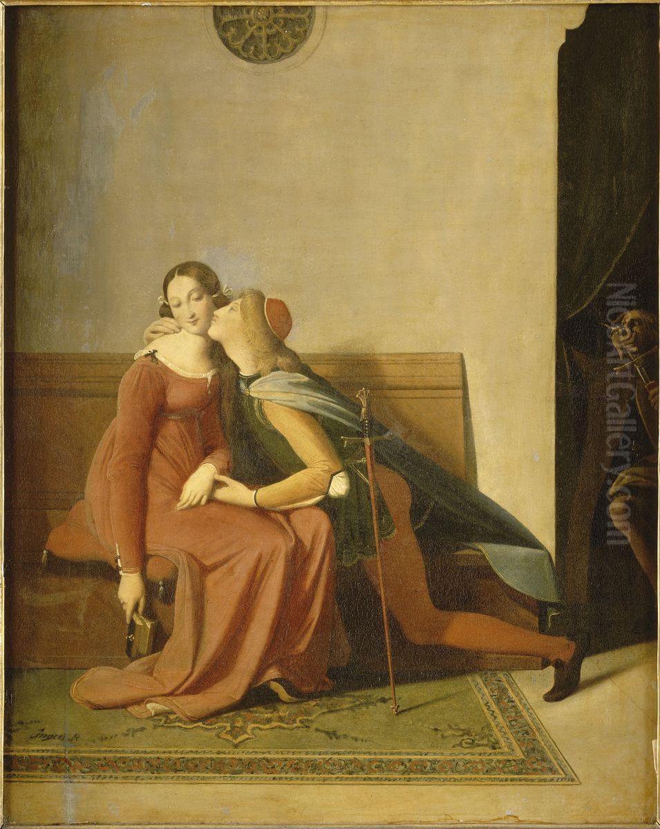 Francoise de Rimini Oil Painting by Jean Auguste Dominique Ingres