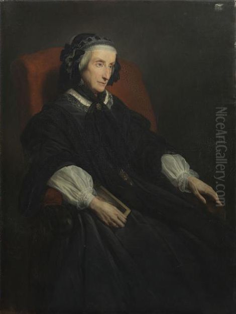Portrait de la reine Marie Amelie Oil Painting by Ary Scheffer