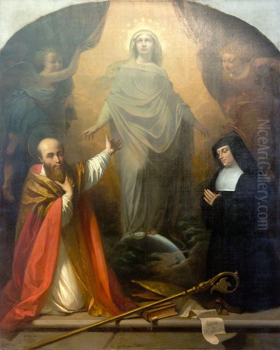 L'immaculee conception Oil Painting by Auguste-Barthelemy Glaize